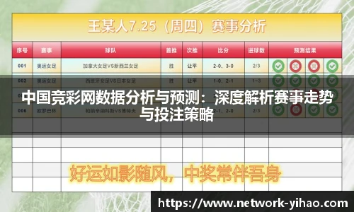 中国竞彩网数据分析与预测：深度解析赛事走势与投注策略